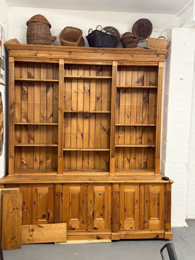 Extra Large Pine Dresser Bookcase 