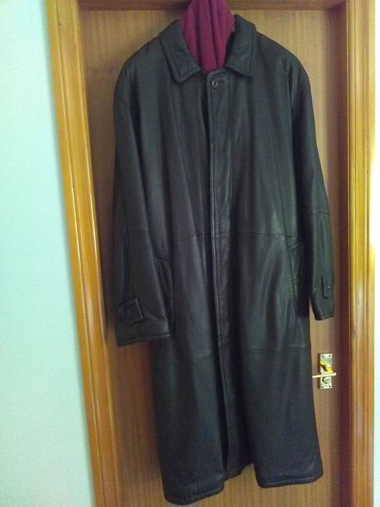 gents full length leather coat