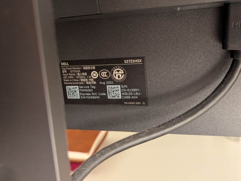 Dell monitor 22.5 inches 