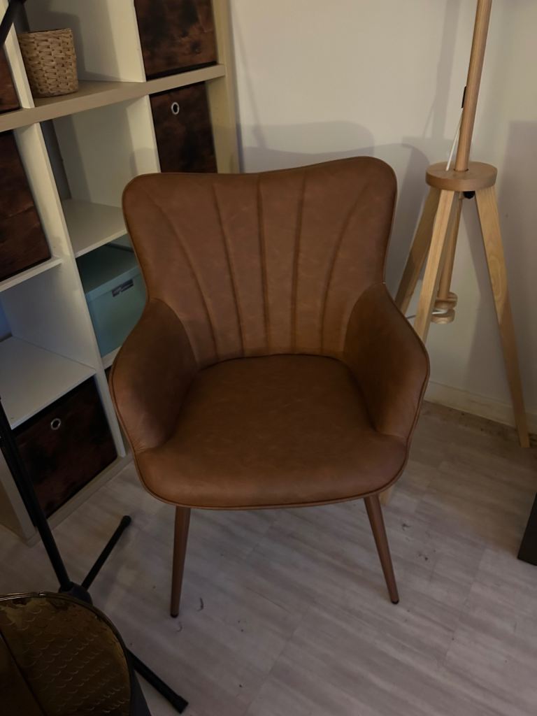 Faux leather chair