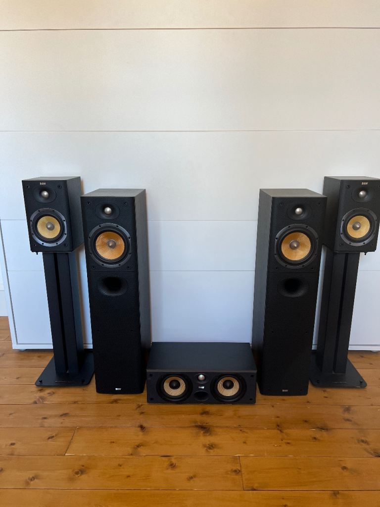 B&W Speaker Set - Floor + Bookshelfs + Center - Mint 