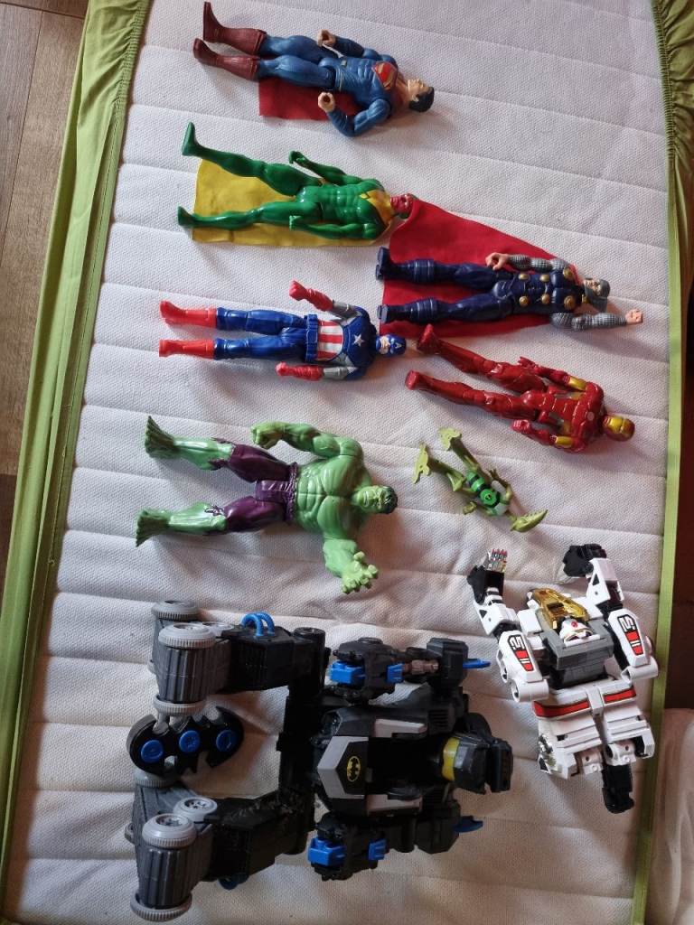 Marvel and DC Action Figures & Vehicles Bundle – Good Condition