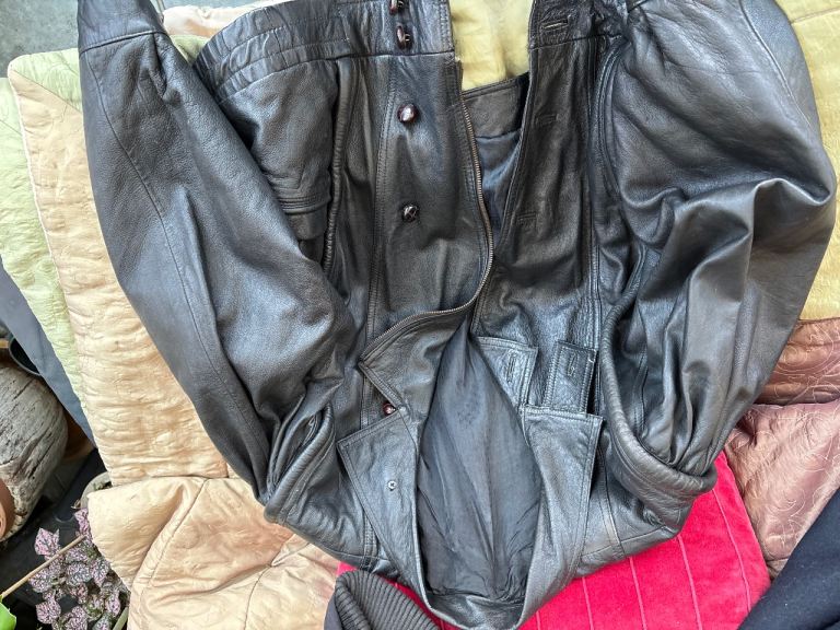 Women’s Black Leather Jacket – Good Condition