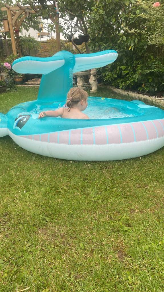 Inflatable Whale Paddling Pool - Good Condition