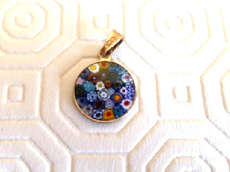 MILLE FEUILLE PENDANT GOLD PLATED SILVER. STAMPED 925