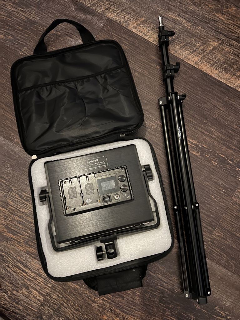 Neewer LED Video Light with Stand + Case