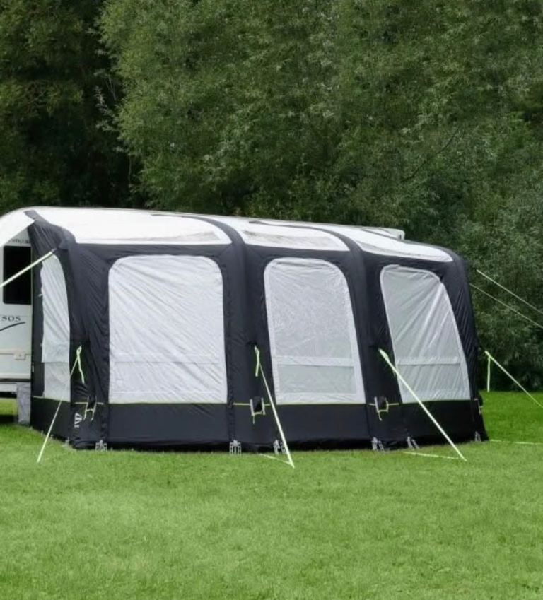 Streetwize Skyliner 420 Single Inflation Point Porch Awning - Black/Silver