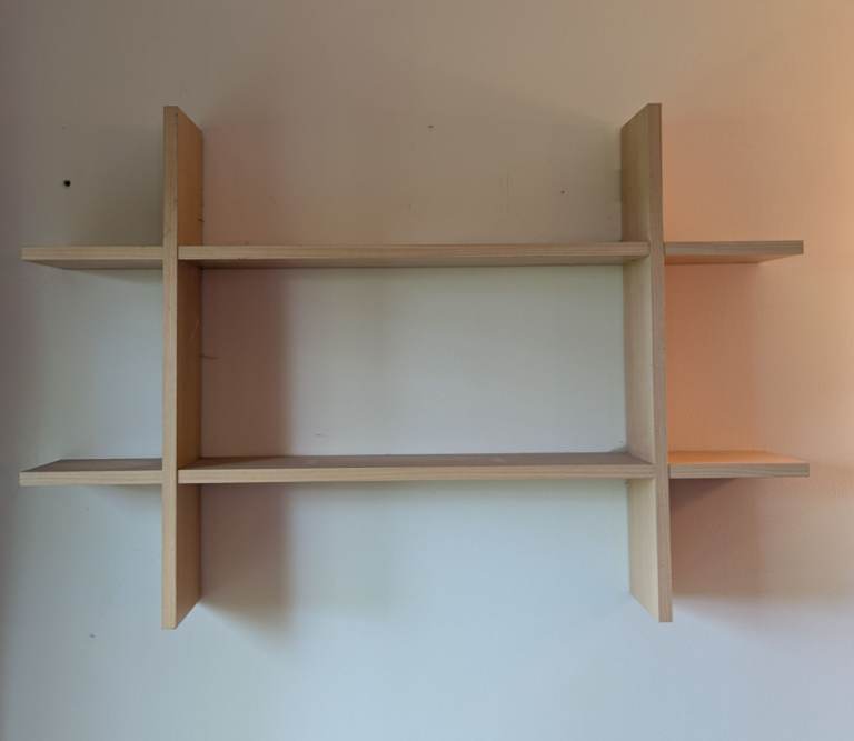 Pair of wall shelving units 
