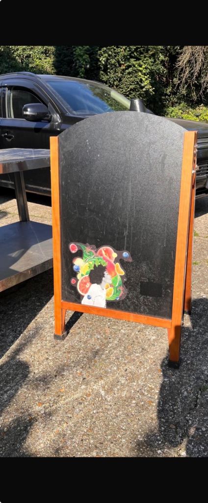 Wooden A-Board Chalkboard – Good Condition