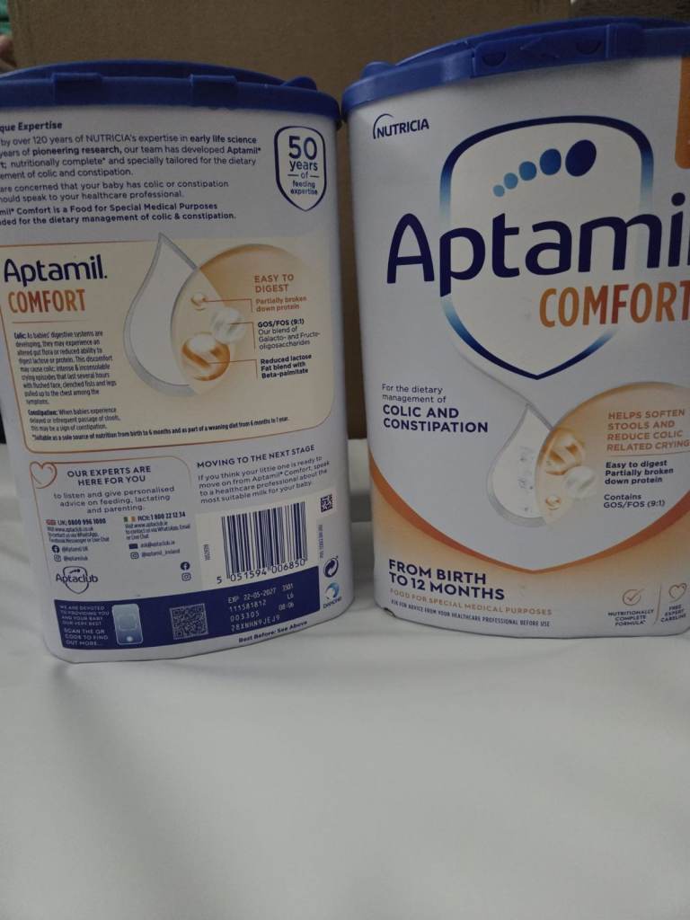 Aptamil Comfort Baby Formula - New, Unopened Tins x2