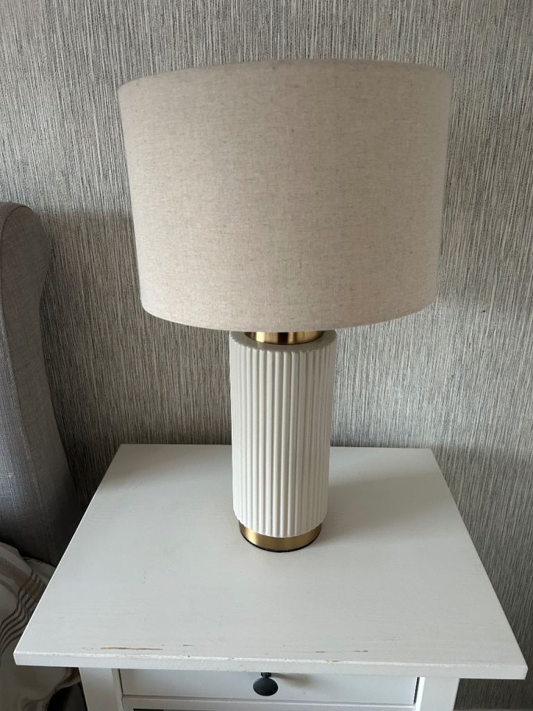 Two cream lamps 