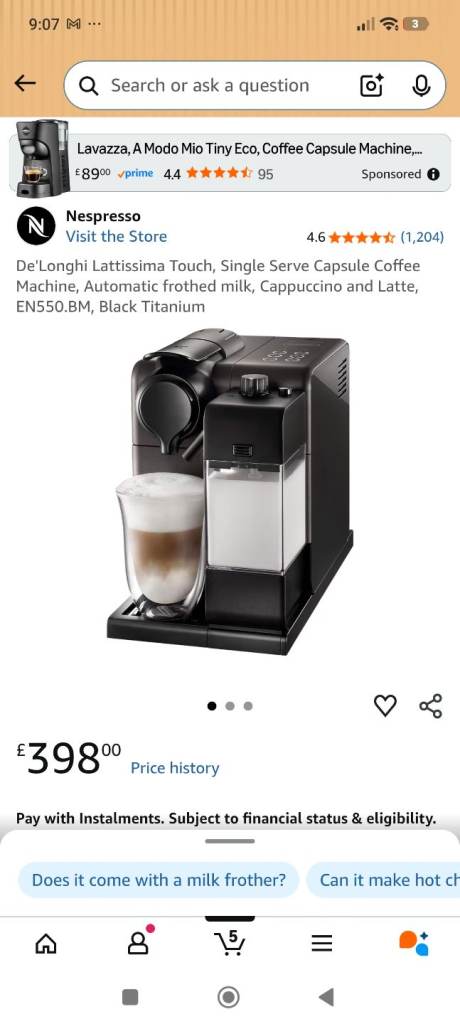 Nespresso coffee 