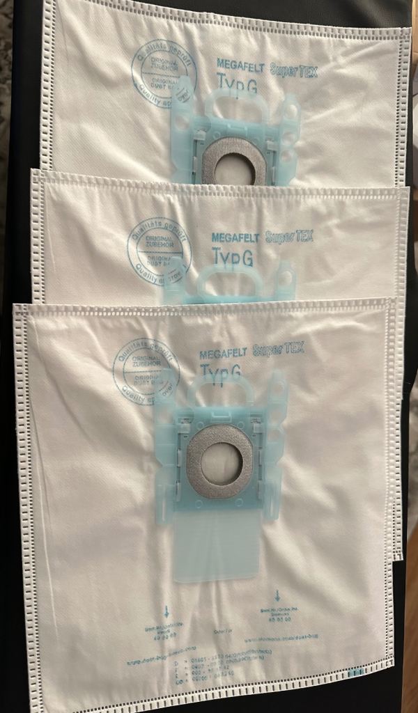 3 x Type G vacuum cleaner bag Filter bags brand new