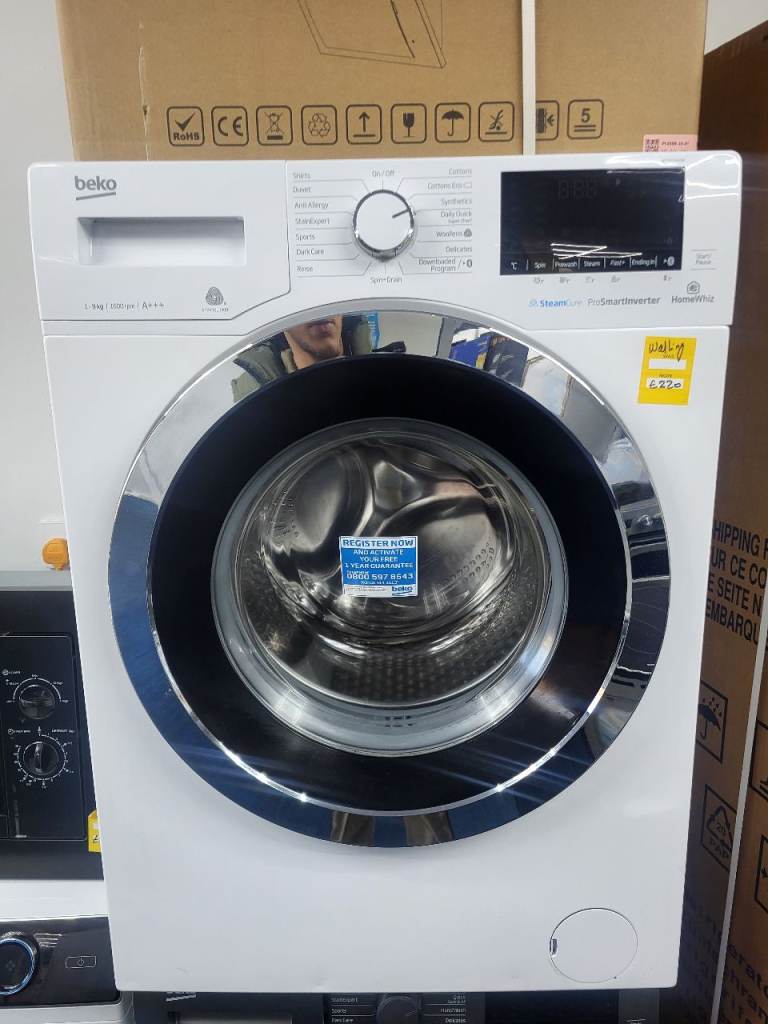 image for Refurbished Beko WY96044W Freestanding 9KG 1600 Spin Washing Machine White