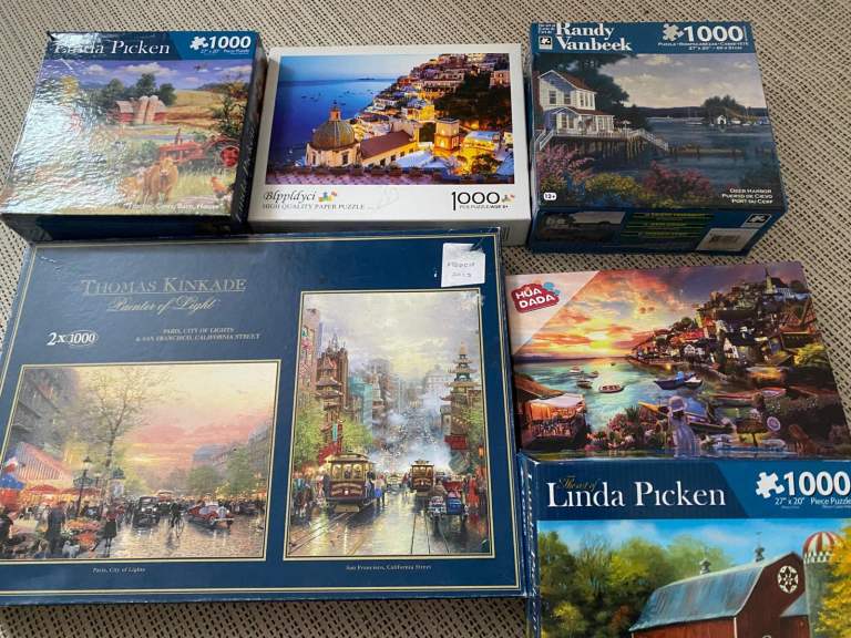 6 + Jigsaw Puzzle Lot - all 1000 pieces and complete (plus 3 others may/may not be complete)