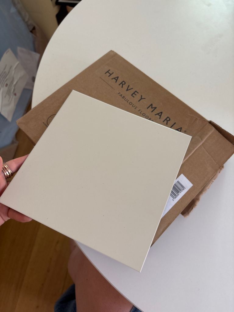 Harvey Maria Linen White Vinyl Tiles - Open Pack, 17 Tiles