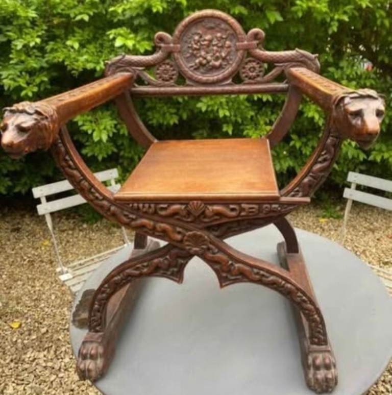 image for Carved, Vintage, quirky, unusual, Ornate, Antique, chair