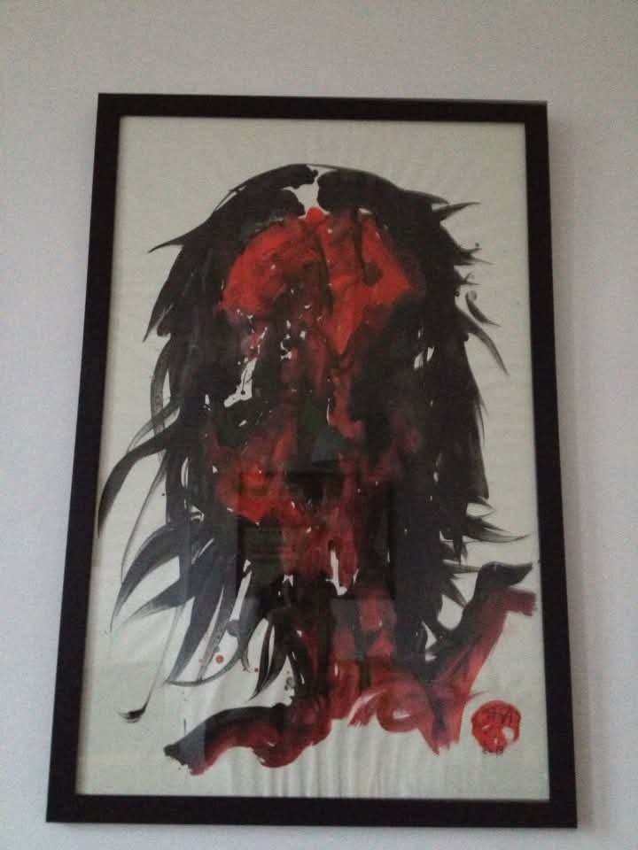 Jón Sæmundur Auðarson (Nonni Dead ) original painting, framed