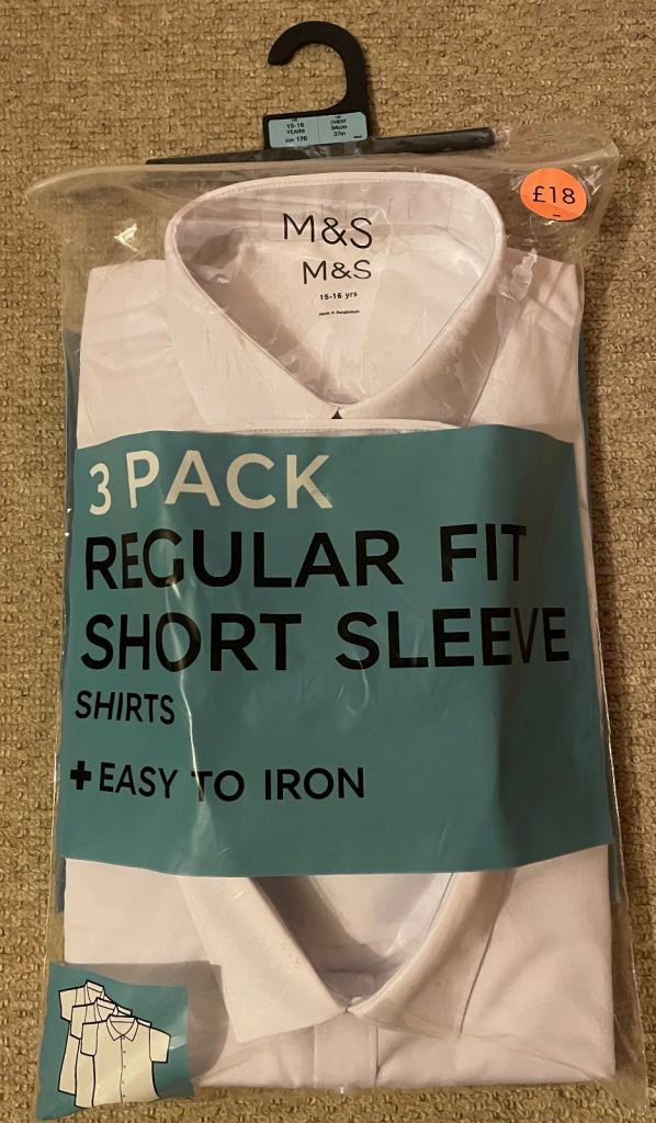 New M&S school shirts