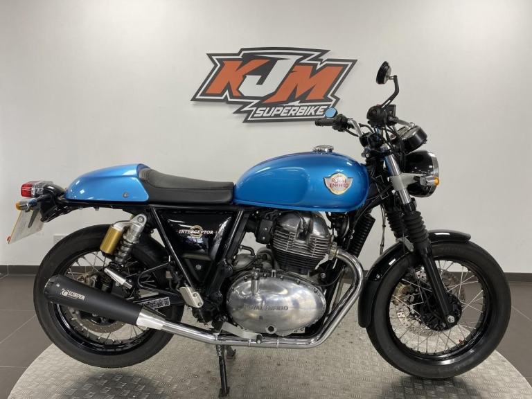 ROYAL ENFIELD INTERCEPTOR 650 VENTURA BLUE, 2021, 4,851 MILES WITH HISTORY