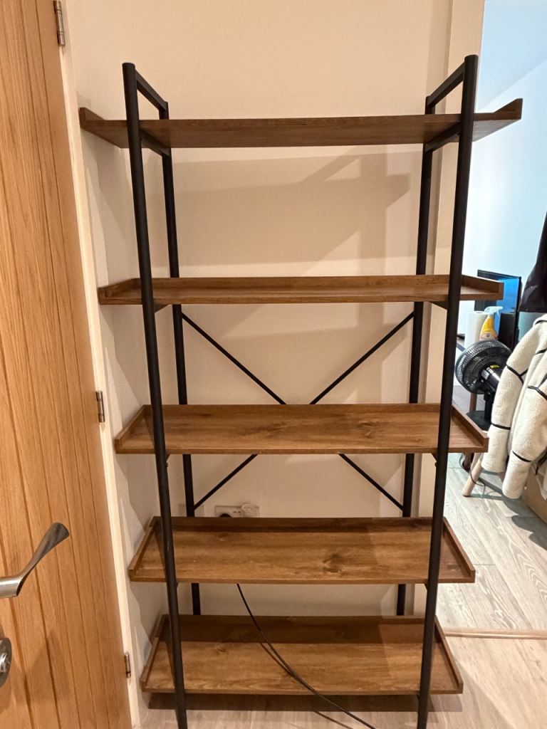 Wood and Metal Bookshelf – As Good As New