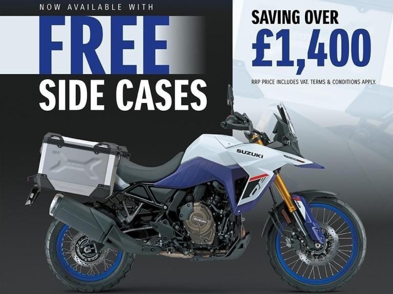 2026 Suzuki DL800 DE V-Strom, Vstorm, OTR pricing, Free Panniers