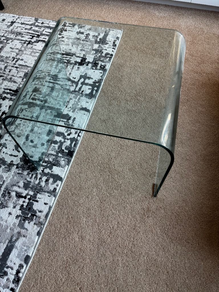 Glass side table