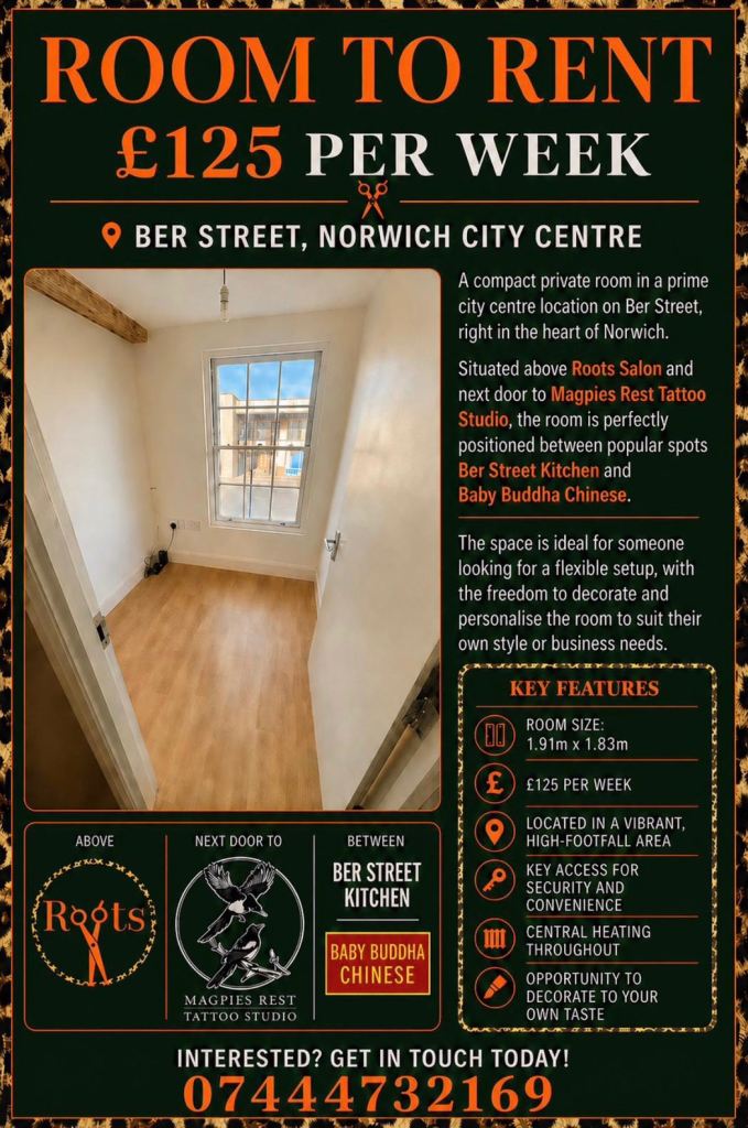 Room to rent for small business 