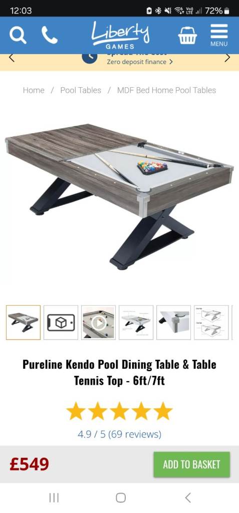 Kendo Pool Dining Table and Table Tennis Top