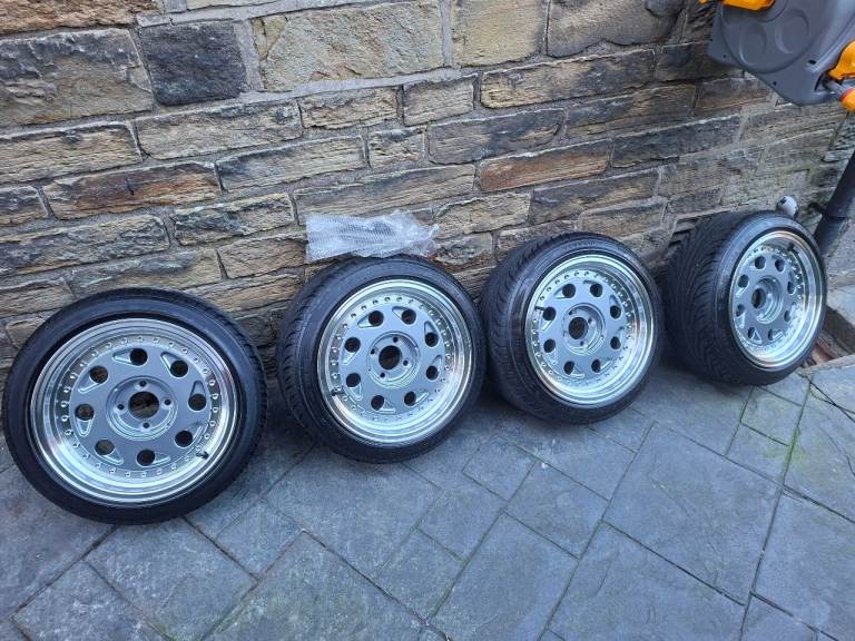White Label Tear D 15x8 Alloys 4x100 ET25 Split Effect Nankang  195 45 15 tyres