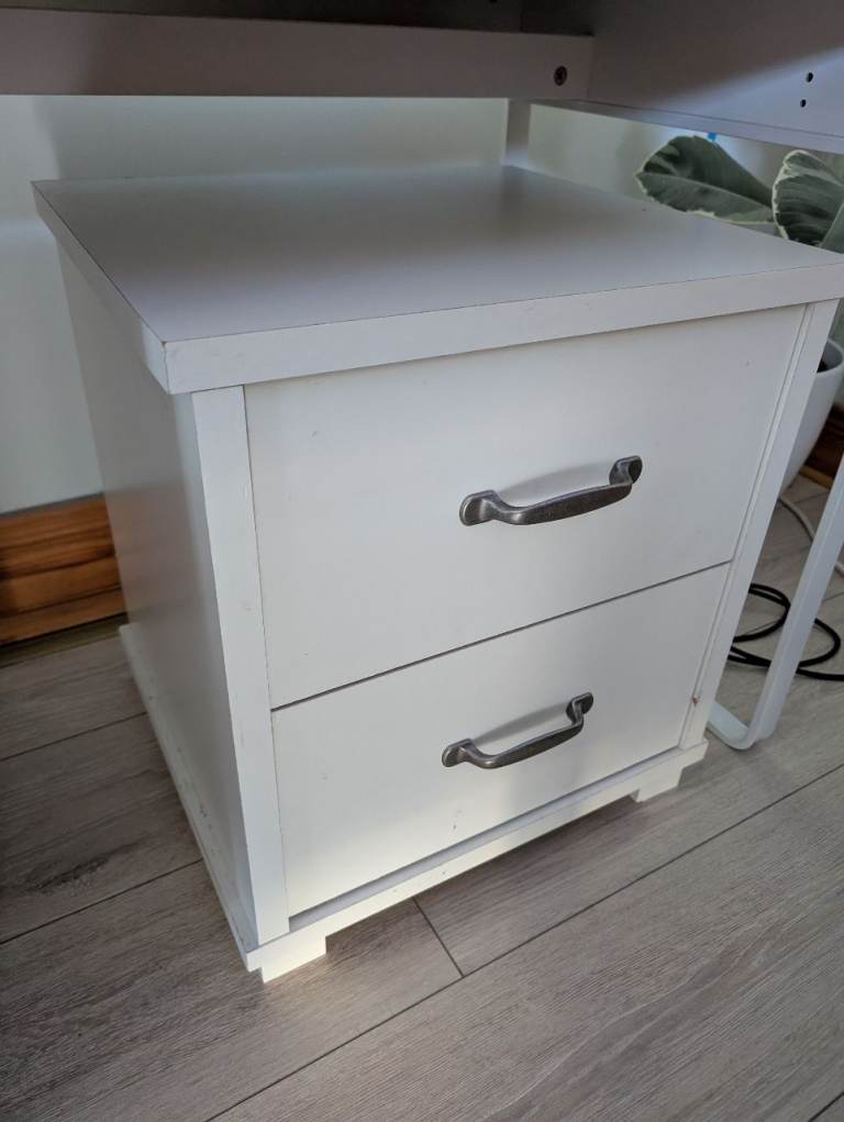 image for White bedside table 