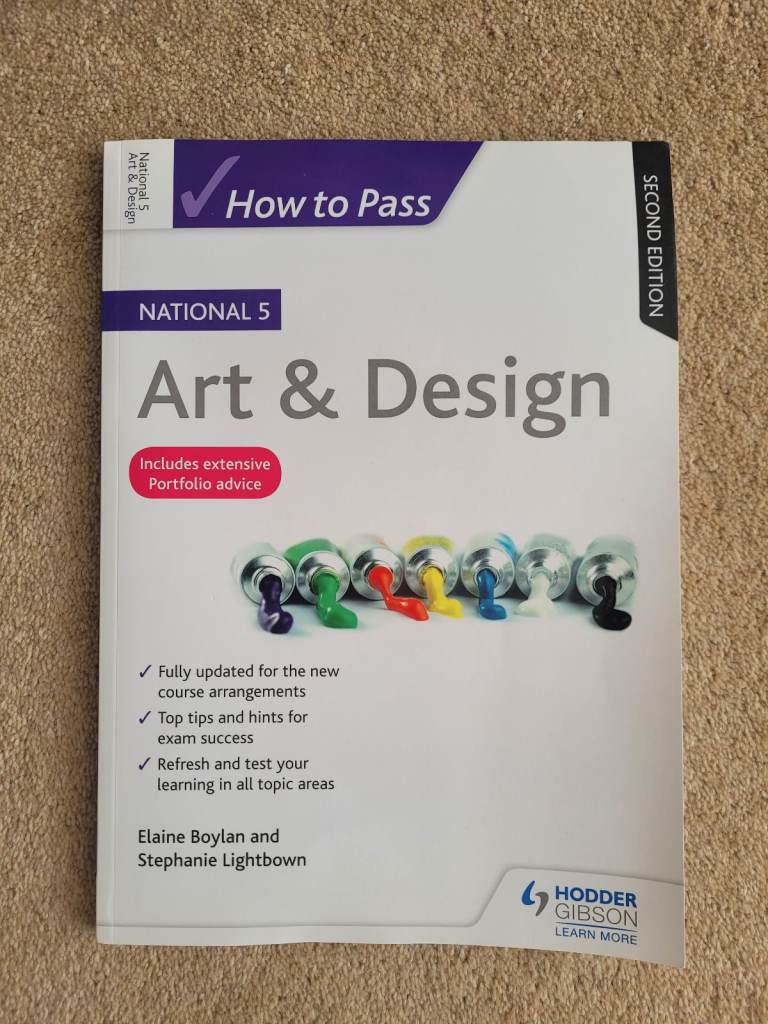 National 5 books, History, French, Art&Design