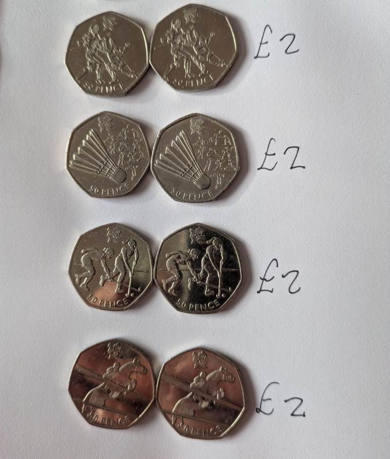 50p 2011 - Olympics coins #2 - prices from £2
