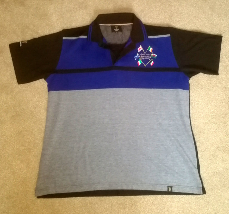 image for Men's Guinness 6 Nations Rugby Union Polo Shirt with 6 Flags Logo Size XL
