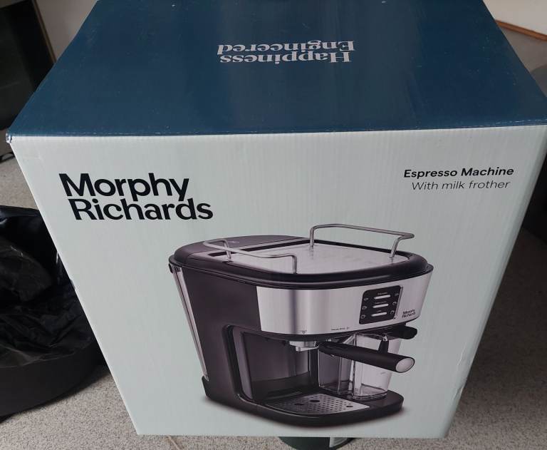 New Still in box - Morphy Richards 172023 Espresso Plus Coffee Machine with Automatic Milk Frother