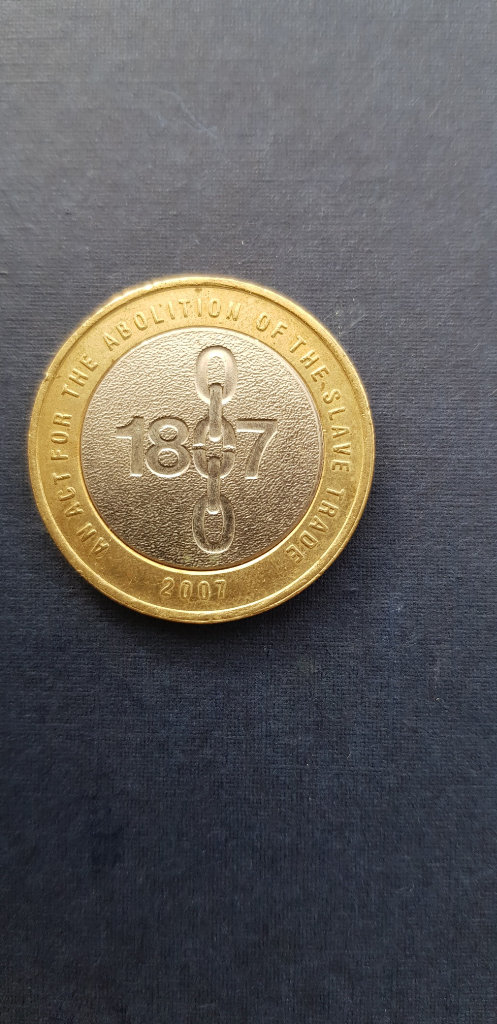 Rare 2 pound coin 2007 Abolition of the Slave Trade with Error