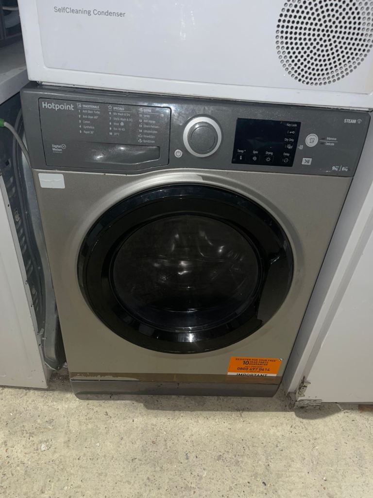 Hotpoint Graphite washer dryer like new steam functions