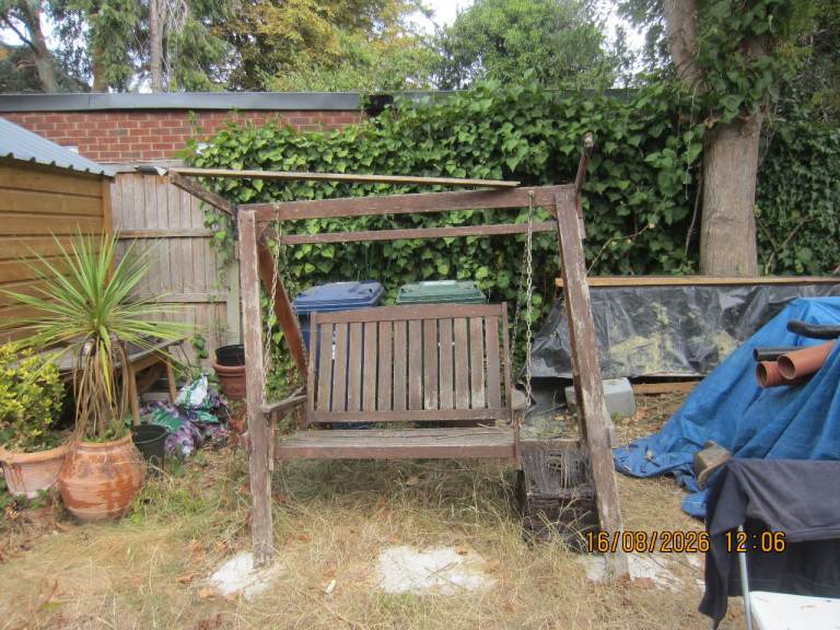 FREE - Wooden Garden Swing Seat -
