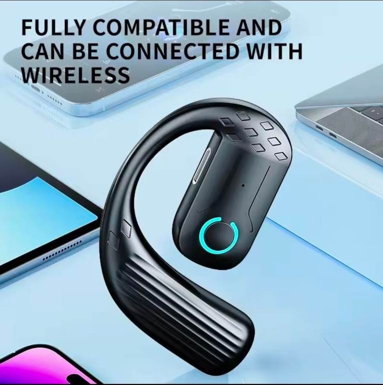 Bluetooth 5.4 Open Ear Headset 180° Rotating Mic