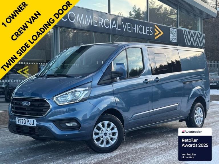 2020 Ford Transit Custom 2.0 TDCI 130ps 320 Limited LWB L2 H1 6 Seat Crew Euro 6 with 1 Owner, Ai...