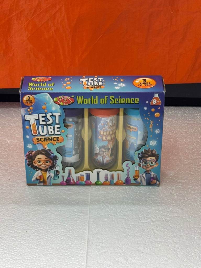 World of Science Test Tube Science Kit – 3 Experiments STEM Set (Ages 8+)