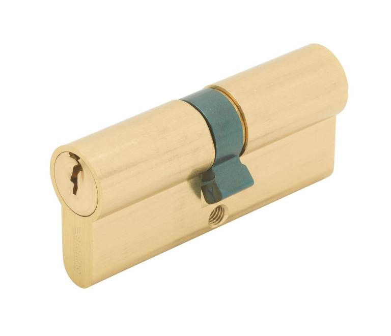 5-Pin Euro Cylinder Lock 40x60mm 100mm Brass Finish Double Door 