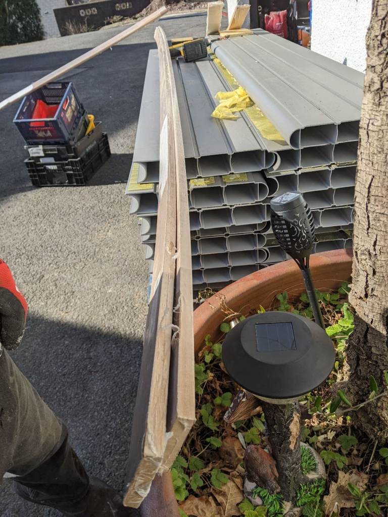 Walnut Block laminate worktop upstands x 2 wilsonart 3m long