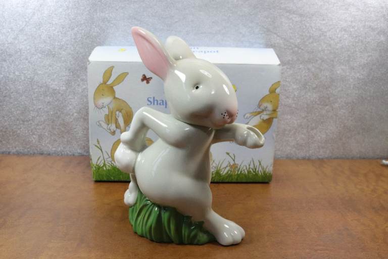 Teapot Whittard of Chelsea Vintage Novelty Rabbit Teapot +Lid by Nick Butterworth  - Brand New Boxed