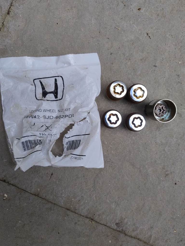 Honda Jazz Locking Wheel Muts