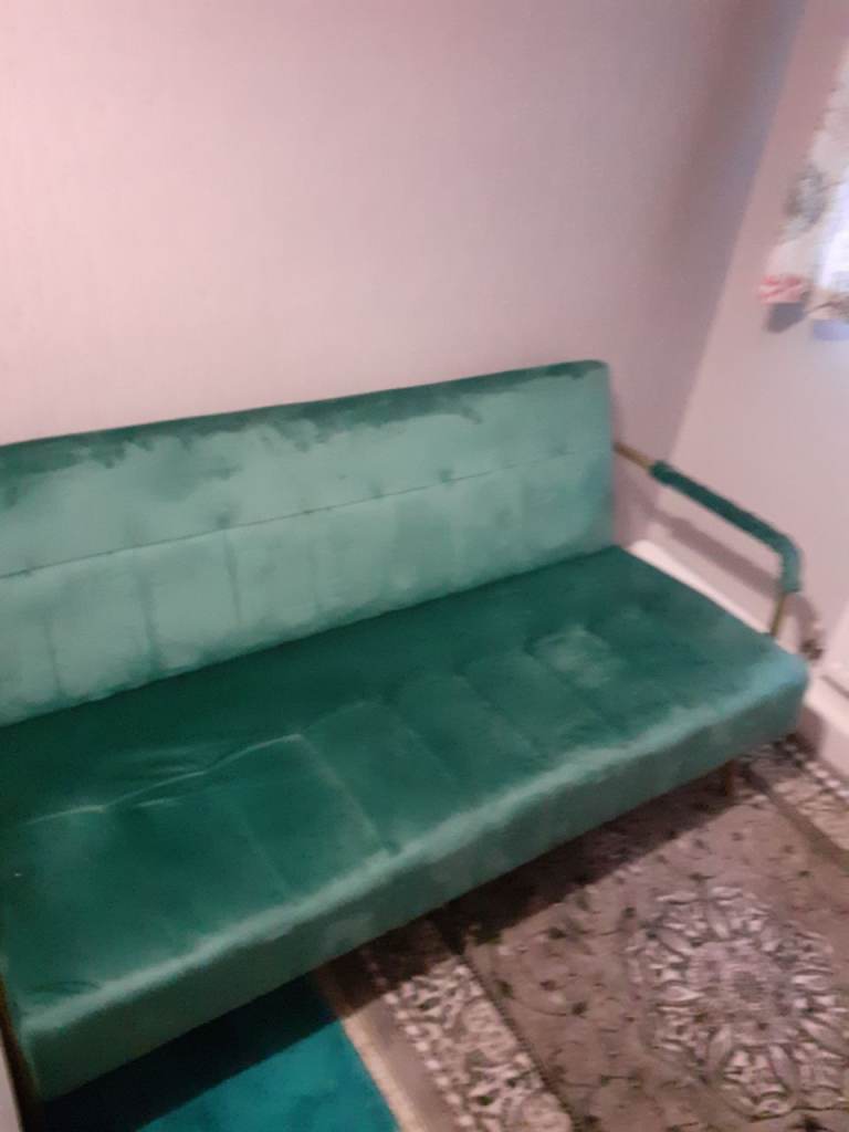 Collection only green sofa two seater 
