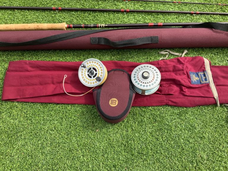 HARDY salmon fly rod deluxe classic 15ft 4in 467 cm and accessories 