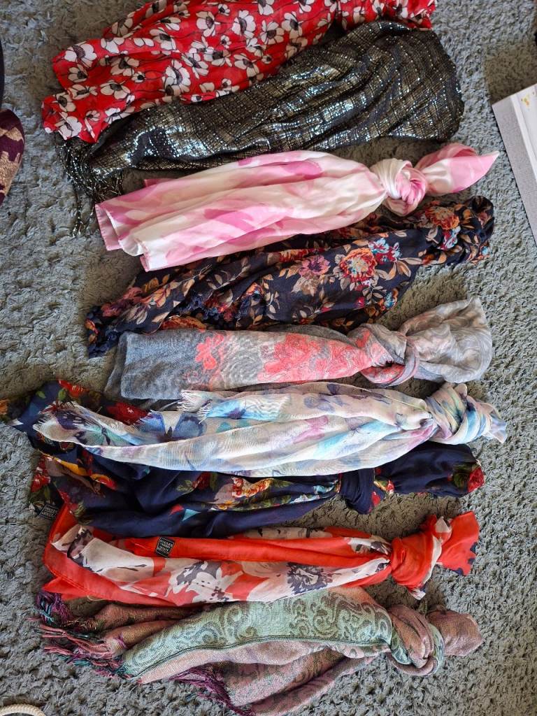Variety of scarves