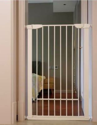 Extra Tall Pressure Fit Safety Pet Gate - White