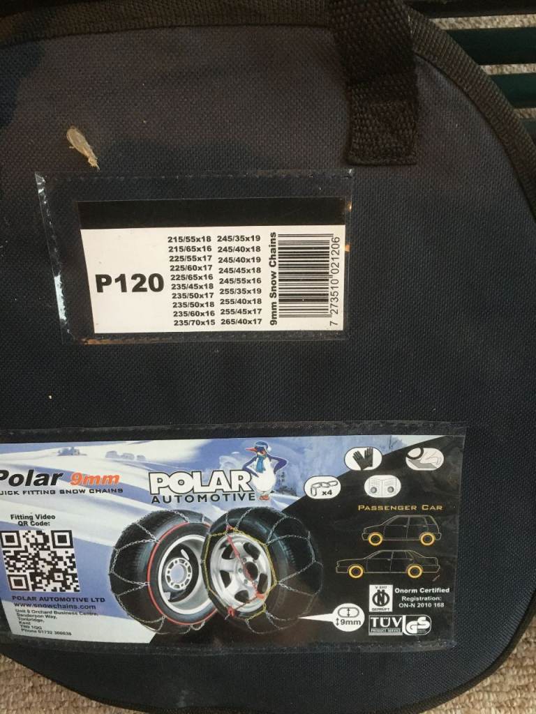 Car snow chains (Polar) unused.